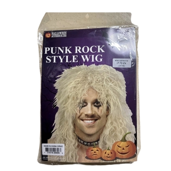 NEW IN PACKAGE Punk Rock Blonde Wig Adult Unisex - Picture 2 of 11